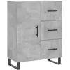 Image de vidaXL Buffet haut Gris bÃ©ton 69,5x34x180 cm Bois d'ingÃ©nierie