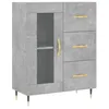 Image de vidaXL Buffet haut Gris bÃ©ton 69,5x34x180 cm Bois d'ingÃ©nierie