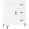 Image de vidaXL Buffet haut Blanc 69,5x34x180 cm Bois d'ingÃ©nierie