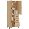 Image de Vidaxl Buffet Haut ChÃªne Sonoma 69,5x34x180 Cm Bois D'ingÃ©nierie