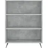 Image de vidaXL Buffet haut Gris bÃ©ton 69,5x34x180 cm Bois d'ingÃ©nierie