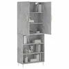 Image de vidaXL Buffet haut Gris bÃ©ton 69,5x34x180 cm Bois d'ingÃ©nierie