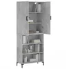 Image de vidaXL Buffet haut Gris bÃ©ton 69,5x34x180 cm Bois d'ingÃ©nierie
