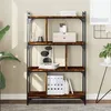 Image de vidaXL BibliothÃ¨que 4 niveaux chÃªne fumÃ© 76x32x123cm bois d'ingÃ©nierie