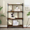 Image de vidaXL BibliothÃ¨que 4 niveaux chÃªne brun 76x32x123cm bois d'ingÃ©nierie