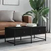 Image de vidaXL Table basse noir 100x51x40 cm bois d'ingÃ©nierie
