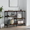 Image de Vidaxl Table Console chÃªne FumÃ© 102x29x75 Cm Bois D'ingÃ©nierie