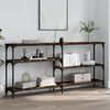 Image de Vidaxl Table Console chÃªne FumÃ© 160x29x75 Cm Bois D'ingÃ©nierie