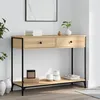 Image de Vidaxl Table Console ChÃªne Sonoma 100x34,5x75 Cm Bois D'ingÃ©nierie