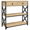 Image de Consoles VidaXL  Table console  bois d'ingénierie marron 75x28x75 cm P31599720
