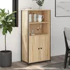 Image de Vidaxl Buffet Haut ChÃªne Sonoma 62x36x121,5 Cm Bois D'ingÃ©nierie