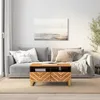 Image de vidaXL Table basse marron et noir 80x54x40 cm bois de massif manguier