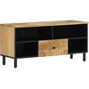 Image de vidaXL Meuble TV 100x33x46 cm bois massif de manguier