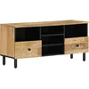 Image de vidaXL Meuble TV 100x33x46 cm bois massif de manguier