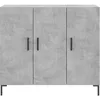 Image de vidaXL Buffet gris bÃ©ton 90x34x80 cm bois d'ingÃ©nierie
