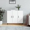 Image de vidaXL Buffet blanc 90x34x80 cm bois d'ingÃ©nierie