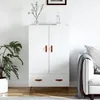 Image de vidaXL Buffet haut blanc 69,5x31x115 cm bois d'ingÃ©nierie