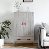 Image de vidaXL Buffet haut sonoma gris 69,5x31x115 cm bois d'ingÃ©nierie