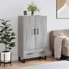 Image de vidaXL Buffet haut sonoma gris 69,5x31x115 cm bois d'ingÃ©nierie