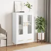 Image de vidaXL Buffet haut blanc 69,5x31x115 cm bois d'ingÃ©nierie