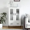 Image de vidaXL Buffet haut blanc 69,5x31x115 cm bois d'ingÃ©nierie