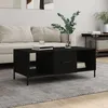 Image de vidaXL Table basse noir 102x50x40 cm bois d'ingÃ©nierie
