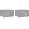 Image de vidaXL Tables basses 2 pcs gris bÃ©ton 50x50x40 cm bois d'ingÃ©nierie