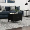 Image de vidaXL Table basse Noir 50x50x40 cm Bois d'ingÃ©nierie