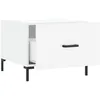 Image de vidaXL Tables basses 2 pcs blanc brillant 50x50x40cm bois d'ingÃ©nierie