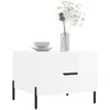 Image de vidaXL Tables basses 2 pcs blanc brillant 50x50x40cm bois d'ingÃ©nierie