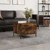 Image de vidaXL Table basse ChÃªne fumÃ© 50x50x40 cm Bois d'ingÃ©nierie