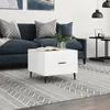 Image de vidaXL Table basse blanc brillant 50x50x40 cm bois d'ingÃ©nierie