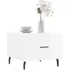 Image de vidaXL Tables basses 2 pcs blanc brillant 50x50x40cm bois d'ingÃ©nierie