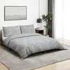 Image de Vidaxl Ensemble De Housse De Couette Gris 140x200 Cm Coton