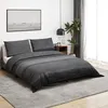 Image de Vidaxl Ensemble De Housse De Couette Gris FoncÃ© 200x200 Cm Coton