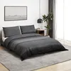 Image de Vidaxl Ensemble De Housse De Couette Gris FoncÃ© 220x240 Cm Coton