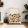 Image de vidaXL Porte-bÃ»ches avec roulettes 76,5x40x108 cm bois massif de pin