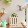 Image de Vidaxl JardiniÃ¨re Avec Design De ClÃ´ture 50x50x50 Cm Pin Massif