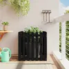 Image de Vidaxl JardiniÃ¨re Avec Design De ClÃ´ture Noir 70x70x70 Cm Pin Massif