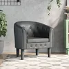 Image de vidaXL Fauteuil cabriolet gris similicuir