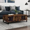 Image de vidaXL Table basse chÃªne fumÃ© 104x60x35 cm bois d'ingÃ©nierie