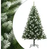 Image de vidaXL Sapin de NoÃ«l artificiel Ã  charniÃ¨res avec neige floquÃ©e 180 cm
