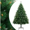Image de vidaXL Sapin de NoÃ«l artificiel Ã  charniÃ¨res avec support 210 cm