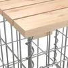 Image de Vidaxl Banc De Jardin Design De Gabion 203x44x42 Cm Bois Massif De Pin