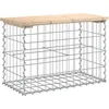 Image de Vidaxl Banc De Jardin Design De Gabion 63x31,5x42cm Bois Massif De Pin