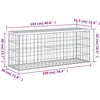 Image de Vidaxl Banc De Jardin Design De Gabion 103x31,5x42 Bois Massif De Pin