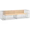 Image de Vidaxl Banc De Jardin Design Gabion 244x71x65,5 Cm Bois Massif De Pin