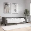 Image de vidaXL Lit de jour avec matelas gris foncÃ© 100x200 cm tissu