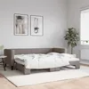 Image de vidaXL Lit de jour avec lit gigogne taupe 80x200 cm tissu