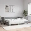 Image de vidaXL Lit de jour avec gigogne sans matelas gris clair 90x200 cm